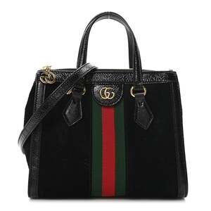 Gucci Suede Patent Gg Web Small Ophidia #201444G11B